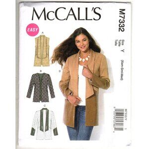 McCall's M7332 Misses XS to M Vest and Jacket Uncut Sewing Pattern 2016